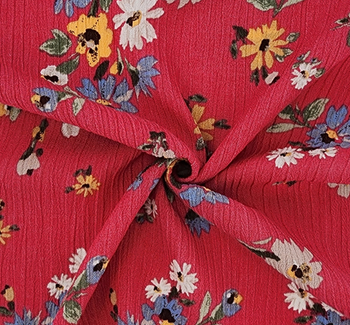 Rayon Crinkle 1D1583 Teaberry Fabric, 50/52" wide - fabric product image