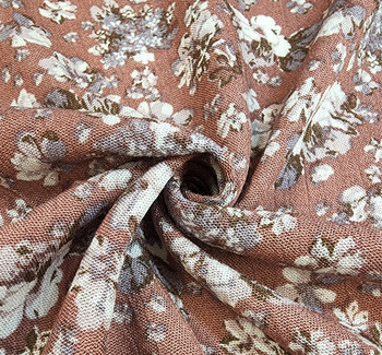Rayon Crinkle 1D1590 Rose Fabric, 50/52" wide - fabric product image