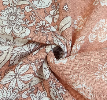 Rayon Crinkle 1D1711 Coral Haze Fabric, 50/52" wide - fabric product image