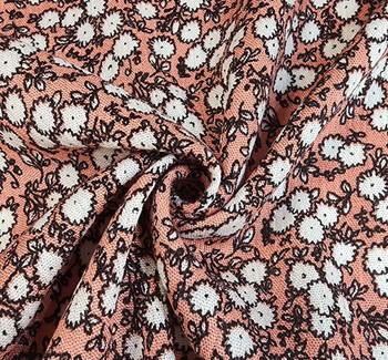 Rayon Crinkle 1D1528 Burnt Coral Fabric, 50/52" wide - fabric product image