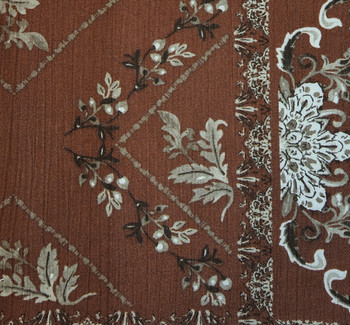 Rayon Crinkle 1D1587 Rust Fabric, 50/52" wide - fabric detail view 2