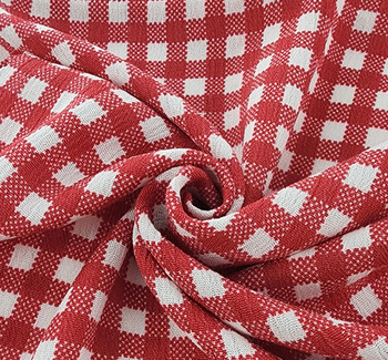 Rayon Crinkle 1D1649 Mars Red Fabric, 50/52" wide - fabric detail view 2