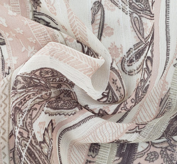 Yoryu Chiffon 1D1663 Neutral Fabric, 56/58" wide - fabric detail view 3