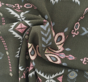 Rayon Crinkle 1D1639 Deep Gray Fabric, 50/52" wide - fabric product image
