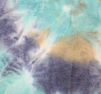 French Terry Tie Dye TD1002 Turquoise Indigo Sand