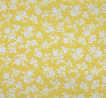 Poly Crepe 1A534 Yellow/Off White Poly Crepe 1A534 Yellow/Off White
