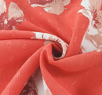 Yoryu Jacquard 1D1320 Orange Fabric, 57/58" wide - fabric product image