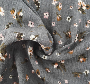 Rayon Crinkle 1D1615 Warm Gray Fabric, 50/52" wide - fabric product image