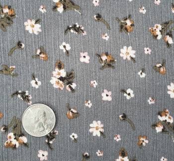 Rayon Crinkle 1D1615 Warm Gray Fabric, 50/52" wide - fabric detail view 2