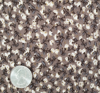 Rayon Crinkle 1D423 Mocha Fabric, 50/52" wide - fabric detail view 2