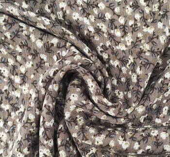 Rayon Crinkle 1D423 Mocha Fabric, 50/52" wide - fabric detail view 3