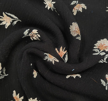 Rayon Crinkle 1D1384 Black Olive Width 50/52" Apparel Fabric Rayon Crinkle 1D1384 Black Olive Width 50/52" Apparel Fabric