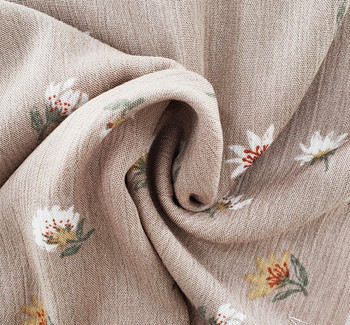 Rayon Crinkle 1D1384 Taupe Olive Fabric, 50/52" wide - fabric product image