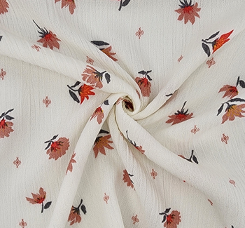 Rayon Crinkle 1D1161 Ivory Fabric, 50/52" wide - fabric product image