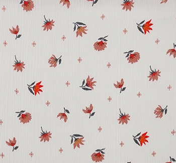 Rayon Crinkle 1D1161 Ivory Fabric, 50/52" wide - fabric detail view 2