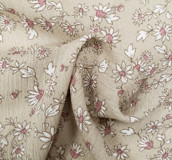 Rayon Crinkle 1D1559 Cream Bread Fabric, 50/52" wide - fabric product image