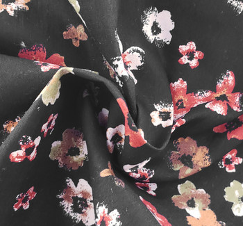 Cotton Poplin 1D1180 Black Fabric, 58/60" wide - fabric product image