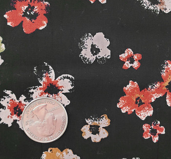 Cotton Poplin 1D1180 Black Fabric, 58/60" wide - fabric detail view 2