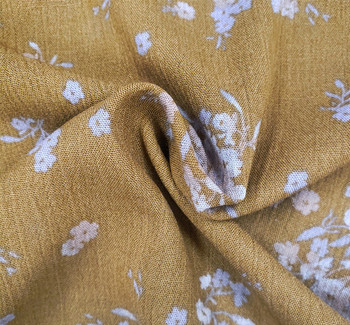 Rayon Crinkle 1D1267 Mustard Gold Rayon Crinkle 1D1267 Mustard Gold