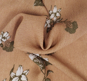 Rayon Crinkle 1D1555 Sandstone Fabric, 50/52" wide - fabric detail view 2