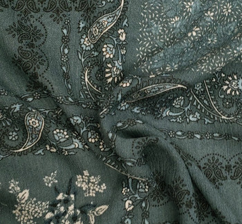 Rayon Crinkle 1D1478 Agave Green Fabric, 50/52" wide - fabric product image