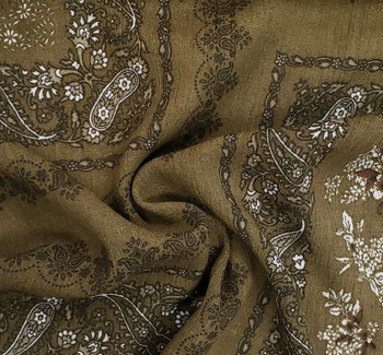 Rayon Crinkle 1D1478 Military Olive Fabric, 50/52" wide - fabric detail view 3