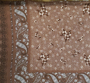 Rayon Crinkle 1D1478 Rustic Brown Fabric, 50/52" wide - fabric detail view 2