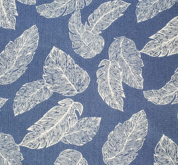 Rayon Crinkle 1D1057 Denim Ivory Fabric, 50/52" wide - fabric detail view 2