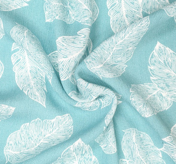 Rayon Crinkle 1D1057 Mint Ivory Fabric, 50/52" wide - fabric product image