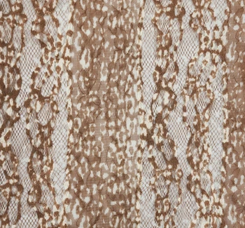 Lace 1D1354 Mocha/Beige fabric color and pattern detail, 58/60 inches wide