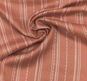 Rayon Twill Yarn-Dyed Stripe 1D1041 Rust fabric by the yard, 54/55 inches wide