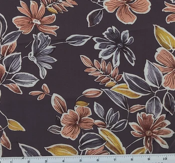 Rayon Slub 1D1676 Blue Grape fabric color and pattern detail, 55/56 inches wide