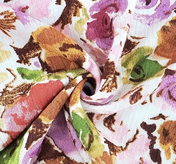 Rayon Crinkle 1D1875 Violet fabric by the yard, 50/52 inches wide