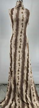 French Terry 1D1376 Taupe/Brown fabric color and pattern detail, 58/60 inches wide