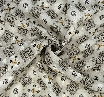 Poly Clip Dot Chiffon 1D1574 Taupe fabric by the yard, 57/58 inches wide