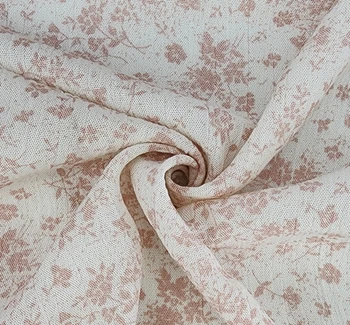 Rayon Crinkle 1D1289 Off White/Blush fabric by the yard, 50/52 inches wide