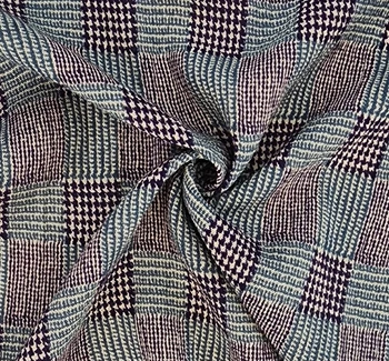 Rayon Crinkle 1D1735 Blue fabric by the yard, 50/52 inches wide