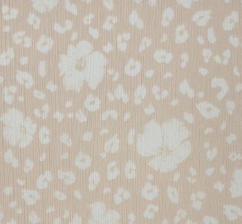 Rayon Crinkle 1D1156 Butter Cream fabric color and pattern detail, 50/52 inches wide