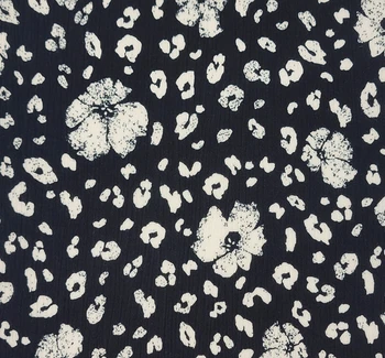 Rayon Crinkle 1D1156 Polar Night fabric color and pattern detail, 50/52 inches wide