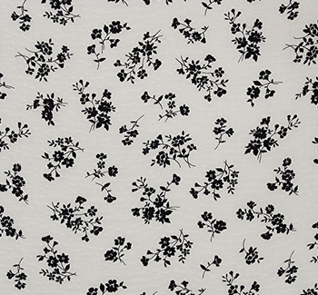 Rayon Jacquard Dobby Dot 1D1272 Off White/Black Rayon Jacquard Dobby Dot 1D1272 Off White/Black