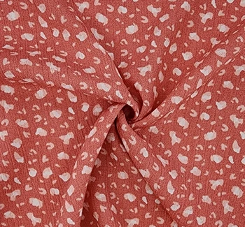 Rayon Crinkle 1D1167 Burnt Coral fabric by the yard, 50/52 inches wide