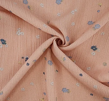 Rayon Crinkle 1D1268 Peach fabric by the yard, 50/52 inches wide