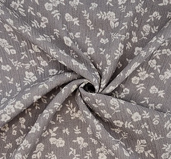 Rayon Crinkle 1D1414 Gray fabric by the yard, 50/52 inches wide