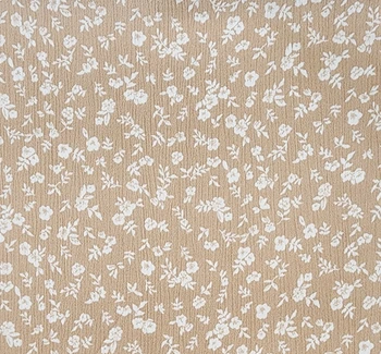 Rayon Crinkle 1D1414 Taupe fabric color and pattern detail, 50/52 inches wide