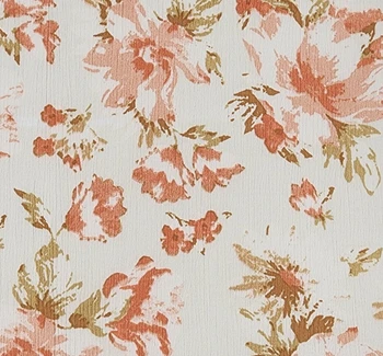 Rayon Crinkle 1D1809 Cream fabric color and pattern detail, 50/52 inches wide