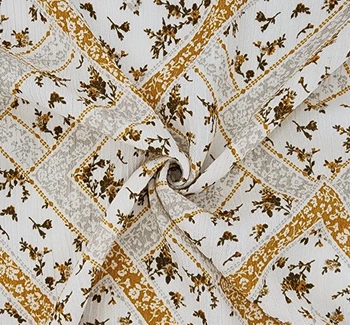 Rayon Crinkle 1D1659 Honey Gold fabric by the yard, 50/52 inches wide