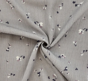 Rayon Crinkle 1D1287 Silver fabric by the yard, 50/52 inches wide