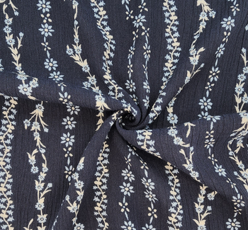 Rayon Crinkle 1D1652 Navy Blue Rayon Crinkle 1D1652 Navy Blue