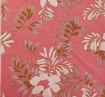 Rayon Linen 1D1943 Burnt Coral fabric color and pattern detail, 51/53 inches wide