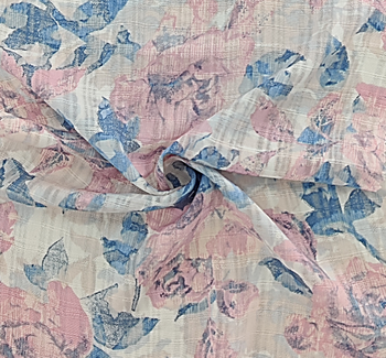 Rayon Check Jacquard 1D1797 Blue fabric by the yard, 54/55 inches wide